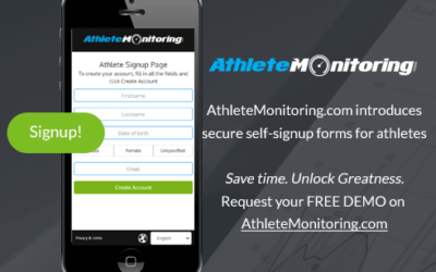 AthleteMonitoring introduces self-signup forms for athletes