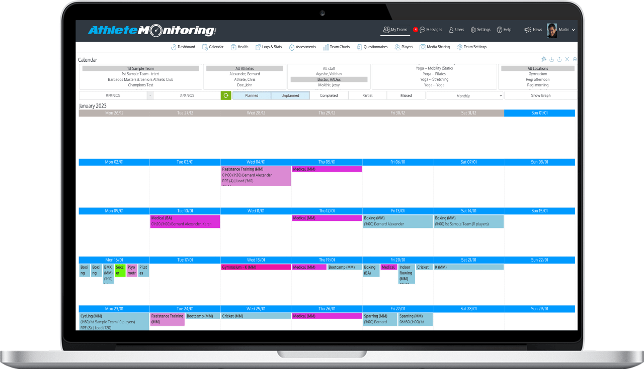 Athlete Health Management Platform Electronic Medical Records System Athlete health management platform electronic medical records system