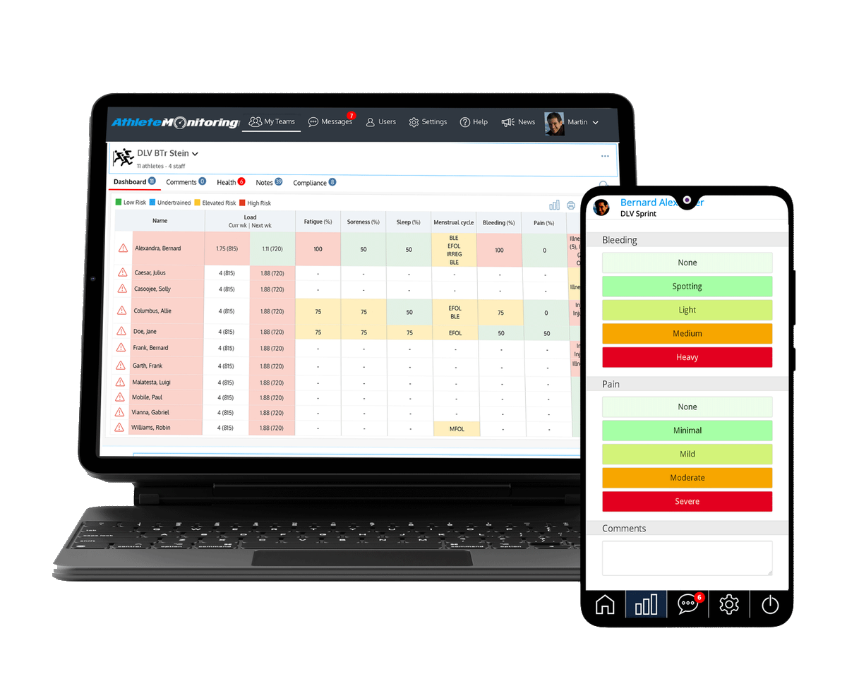 AthleteMonitoring app