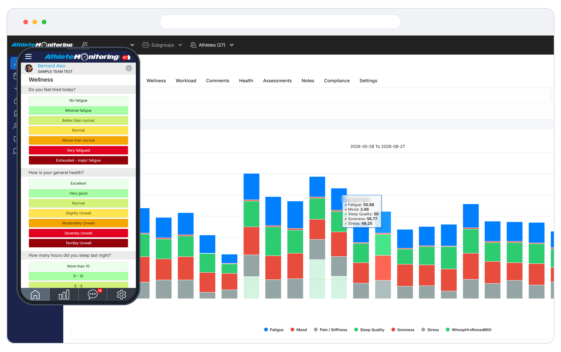 AthleteMonitoring app