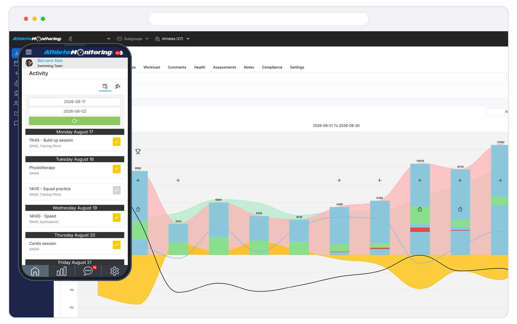 AthleteMonitoring app